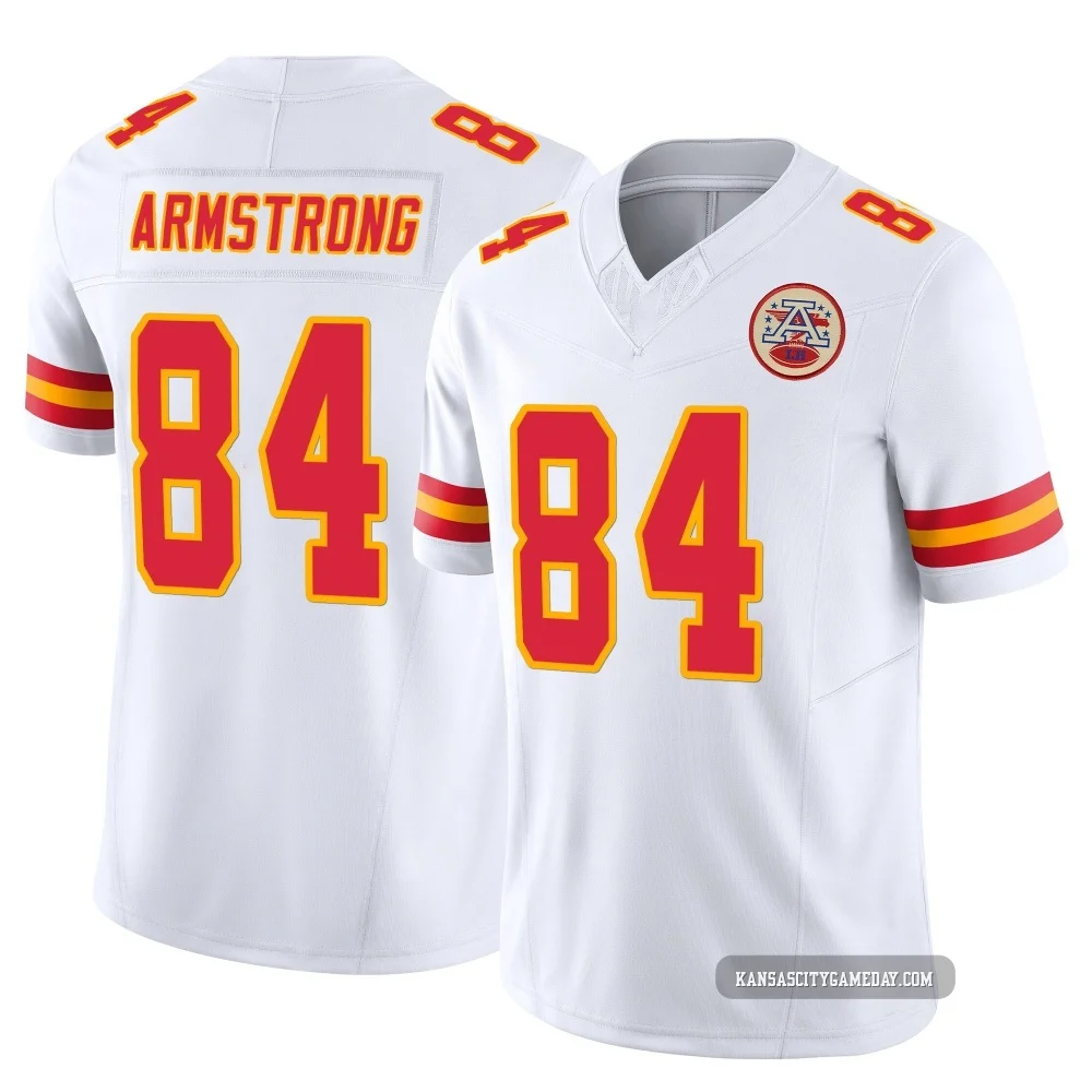 Men's Andrew Armstrong Kansas City Chiefs ＃84 Limited White Vapor F.U.S.E. Jersey