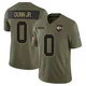 Men's Anthony Dunn Jr. Kansas City Chiefs ＃0 Limited Olive 2025 Salute to Service Jersey