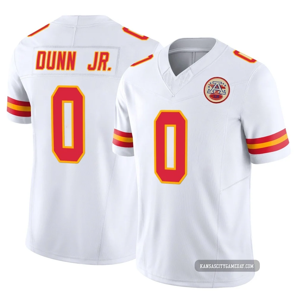 Men's Anthony Dunn Jr. Kansas City Chiefs ＃0 Limited White Vapor F.U.S.E. Jersey
