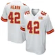 Men's Azizi Hearn Kansas City Chiefs ＃42 Game White Super Bowl LIX Jersey