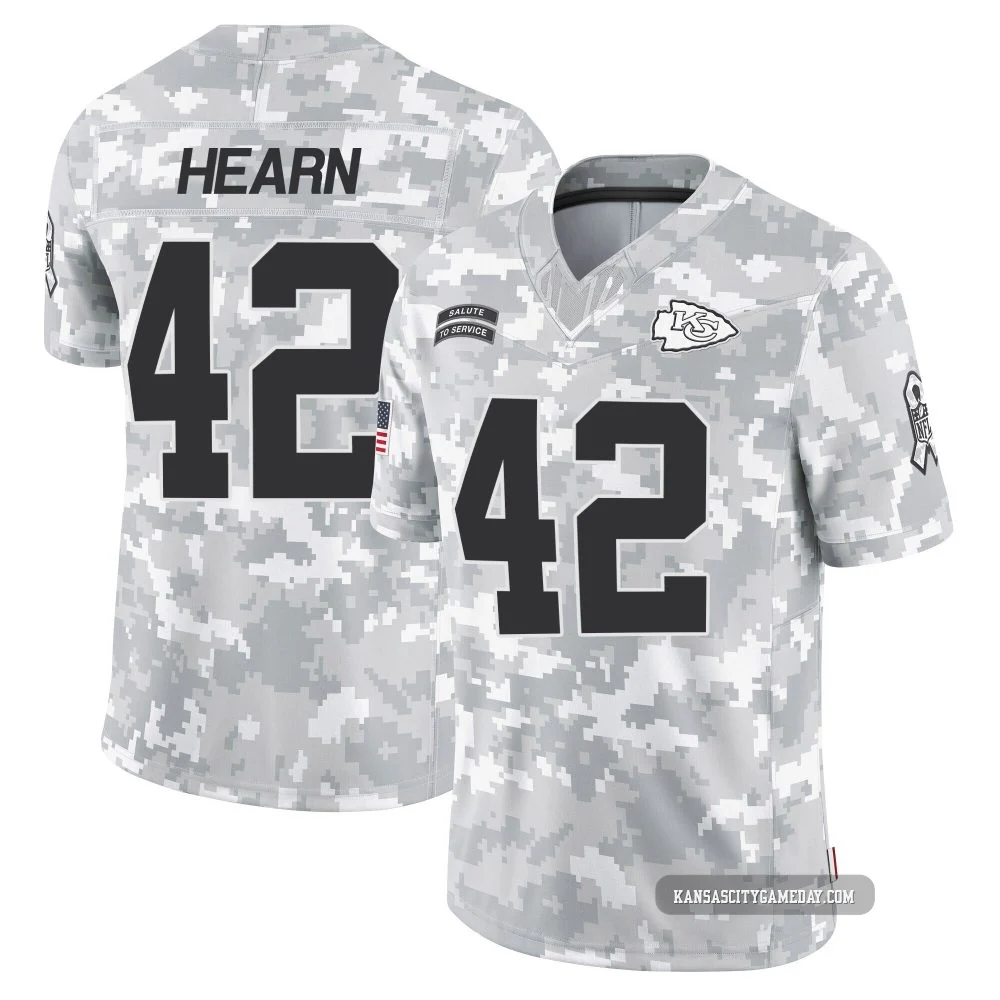 Men's Azizi Hearn Kansas City Chiefs ＃42 Limited Arctic Camo 2024 Salute to Service Jersey