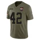 Men's Azizi Hearn Kansas City Chiefs ＃42 Limited Olive 2025 Salute to Service Jersey