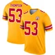 Men's BJ Thompson Kansas City Chiefs ＃53 Legend Gold Inverted Jersey