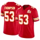 Men's BJ Thompson Kansas City Chiefs ＃53 Limited Red Vapor F.U.S.E. Super Bowl LIX Jersey