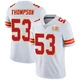 Men's BJ Thompson Kansas City Chiefs ＃53 Limited White Vapor Untouchable Super Bowl LIX Jersey