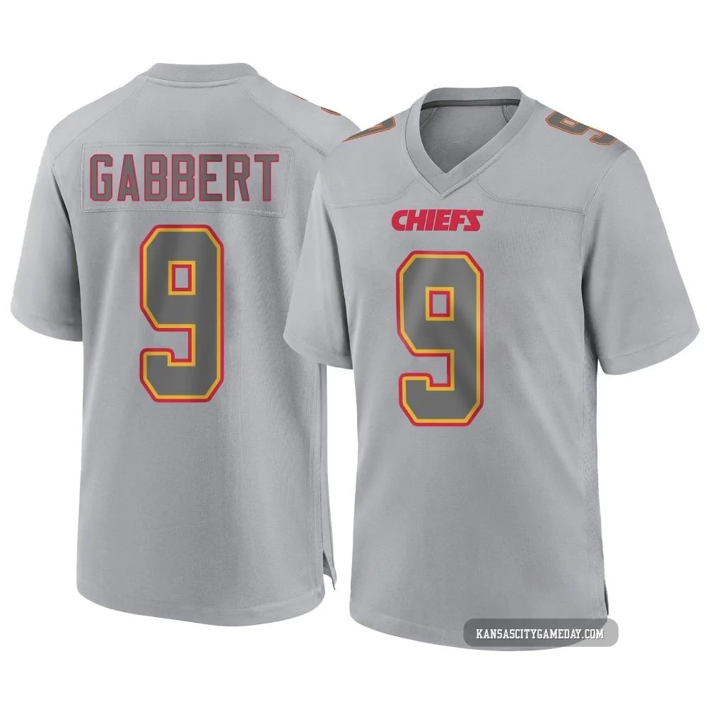 Men's Blaine Gabbert Kansas City Chiefs ＃9 Game Gray Atmosphere Fashion Jersey