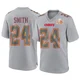 Men's Brashard Smith Kansas City Chiefs ＃24 Game Gray Atmosphere Fashion Super Bowl LIX Jersey