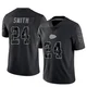 Men's Brashard Smith Kansas City Chiefs ＃24 Limited Black Reflective Jersey