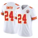 Men's Brashard Smith Kansas City Chiefs ＃24 Limited White Vapor F.U.S.E. Jersey