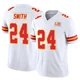 Men's Brashard Smith Kansas City Chiefs ＃24 Limited White Vapor F.U.S.E. Super Bowl LIX Jersey