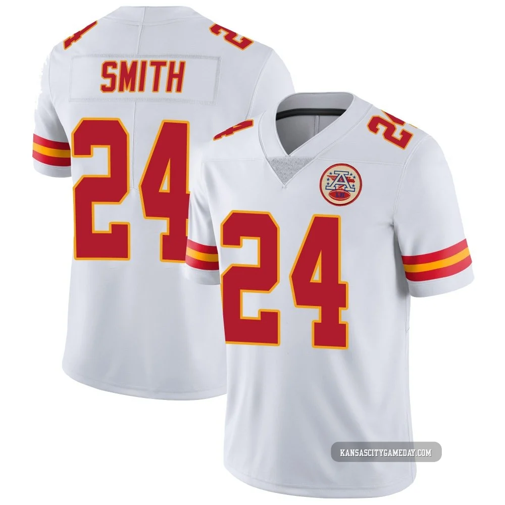 Men's Brashard Smith Kansas City Chiefs ＃24 Limited White Vapor Untouchable Jersey