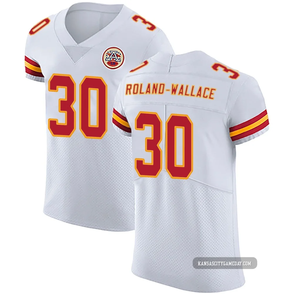 Men's Chris Roland-Wallace Kansas City Chiefs ＃30 Elite White Vapor Untouchable Jersey
