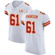 Men's C.J. Hanson Kansas City Chiefs ＃61 Elite White Vapor Untouchable Super Bowl LIX Jersey