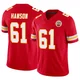 Men's C.J. Hanson Kansas City Chiefs ＃61 Limited Red Vapor F.U.S.E. Jersey