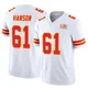 Men's C.J. Hanson Kansas City Chiefs ＃61 Limited White Vapor F.U.S.E. Super Bowl LIX Jersey
