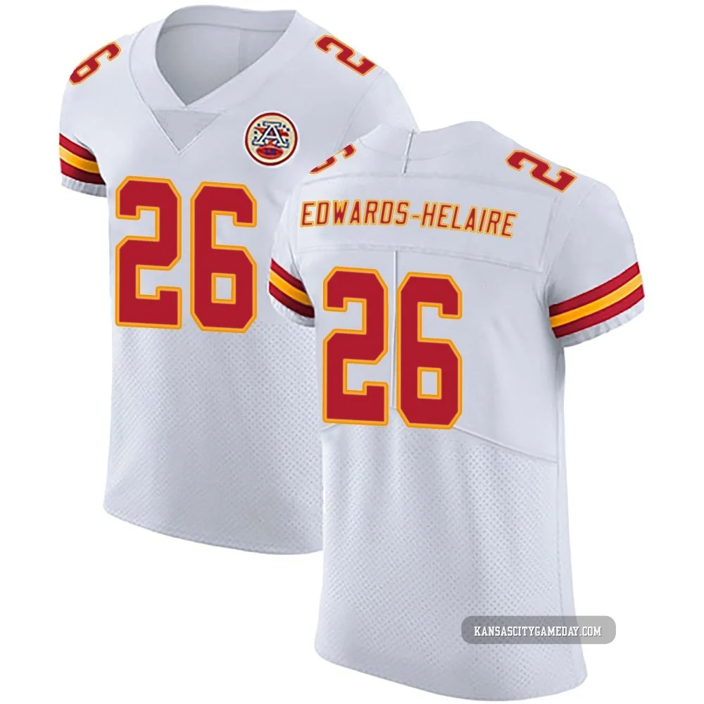 Men's Clyde Edwards-Helaire Kansas City Chiefs ＃26 Elite White Vapor Untouchable Jersey