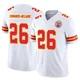 Men's Clyde Edwards-Helaire Kansas City Chiefs ＃26 Limited White Vapor F.U.S.E. Jersey