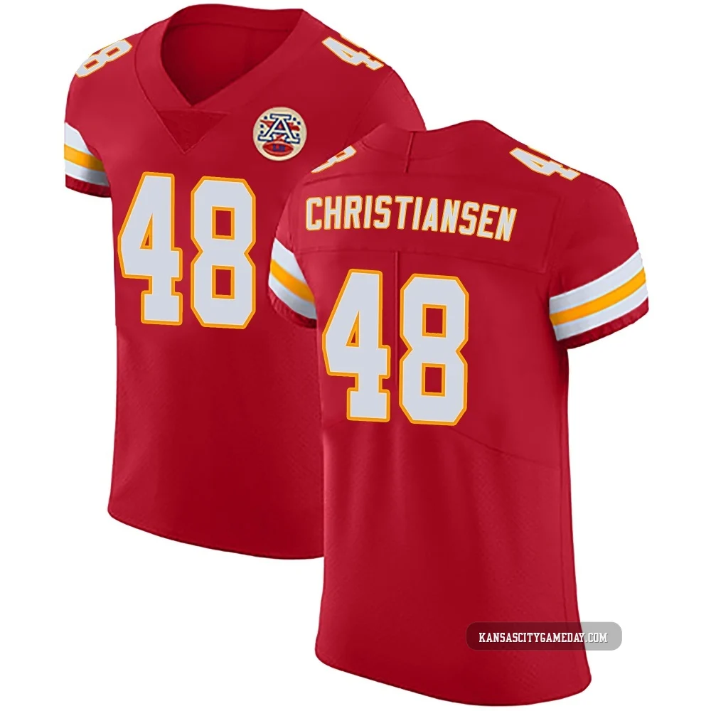 Men's Cole Christiansen Kansas City Chiefs ＃48 Elite Red Team Color Vapor Untouchable Jersey