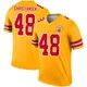 Men's Cole Christiansen Kansas City Chiefs ＃48 Legend Gold Inverted Jersey