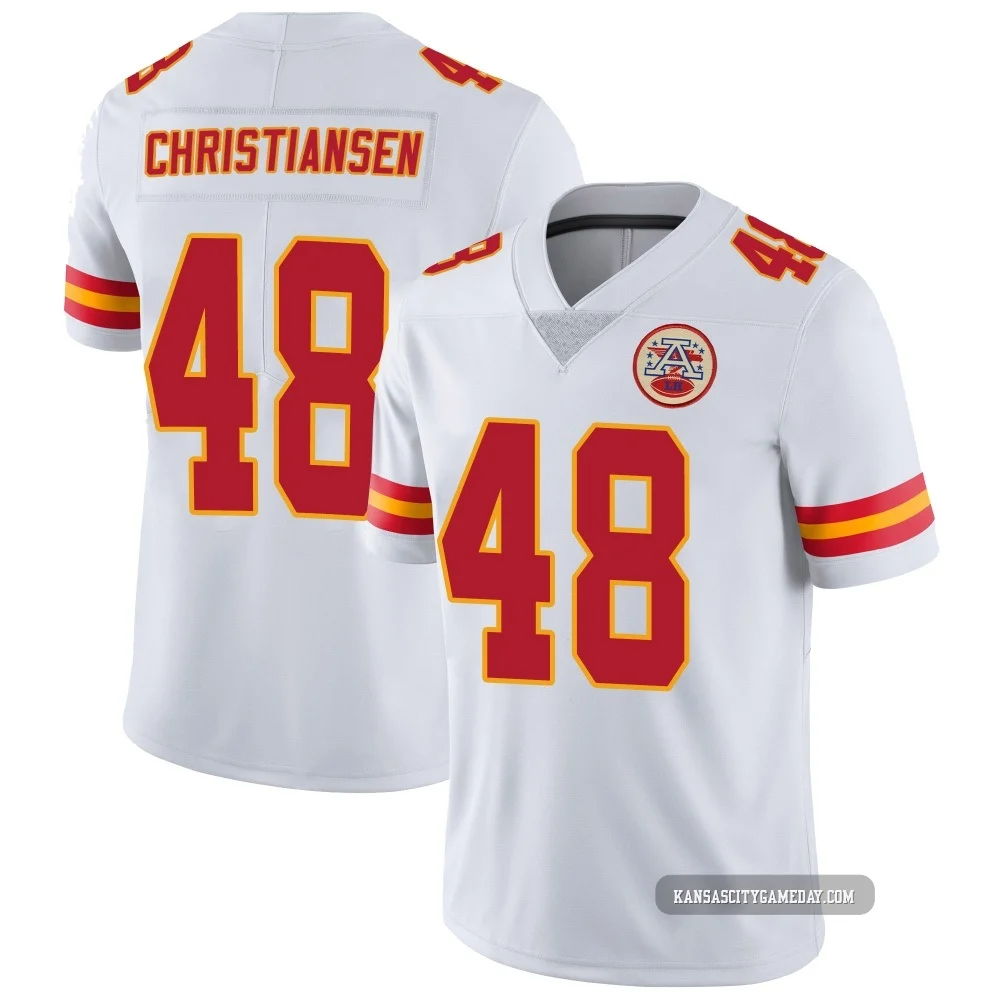 Men's Cole Christiansen Kansas City Chiefs ＃48 Limited White Vapor Untouchable Jersey