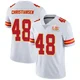 Men's Cole Christiansen Kansas City Chiefs ＃48 Limited White Vapor Untouchable Super Bowl LIX Jersey