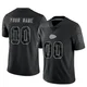 Men's Custom Kansas City Chiefs ＃00 Limited Black Reflective Jersey