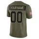 Men's Custom Kansas City Chiefs ＃00 Limited Olive 2025 Salute to Service Jersey