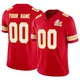 Men's Custom Kansas City Chiefs ＃00 Limited Red Vapor F.U.S.E. Super Bowl LIX Jersey