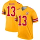 Men's Cyrus Allen Kansas City Chiefs ＃13 Legend Gold Inverted Jersey