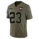 Men's Drue Tranquill Kansas City Chiefs ＃23 Limited Olive 2025 Salute to Service Jersey