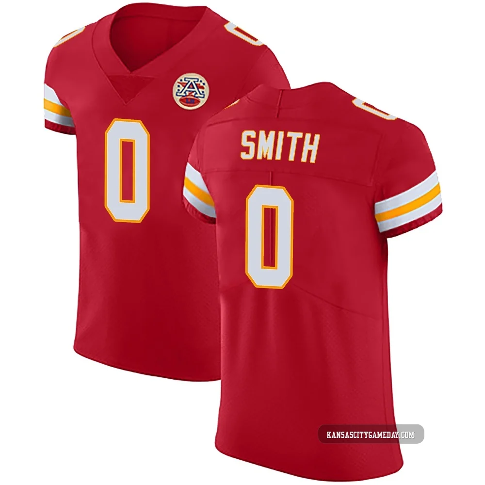 Men's EJ Smith Kansas City Chiefs ＃0 Elite Red Team Color Vapor Untouchable Jersey
