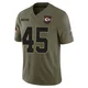 Men's Eric Scott Jr. Kansas City Chiefs ＃45 Limited Olive 2025 Salute to Service Jersey