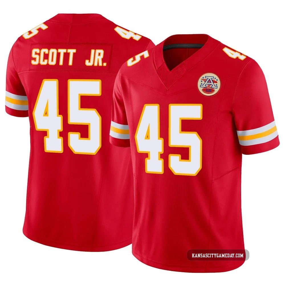 Men's Eric Scott Jr. Kansas City Chiefs ＃45 Limited Red Vapor F.U.S.E. Jersey