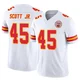 Men's Eric Scott Jr. Kansas City Chiefs ＃45 Limited White Vapor F.U.S.E. Jersey