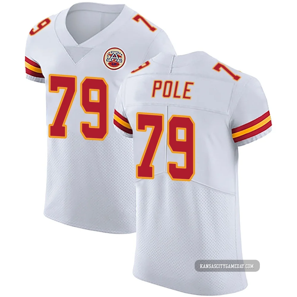 Men's Esa Pole Kansas City Chiefs ＃79 Elite White Vapor Untouchable Jersey