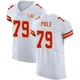 Men's Esa Pole Kansas City Chiefs ＃79 Elite White Vapor Untouchable Super Bowl LIX Jersey