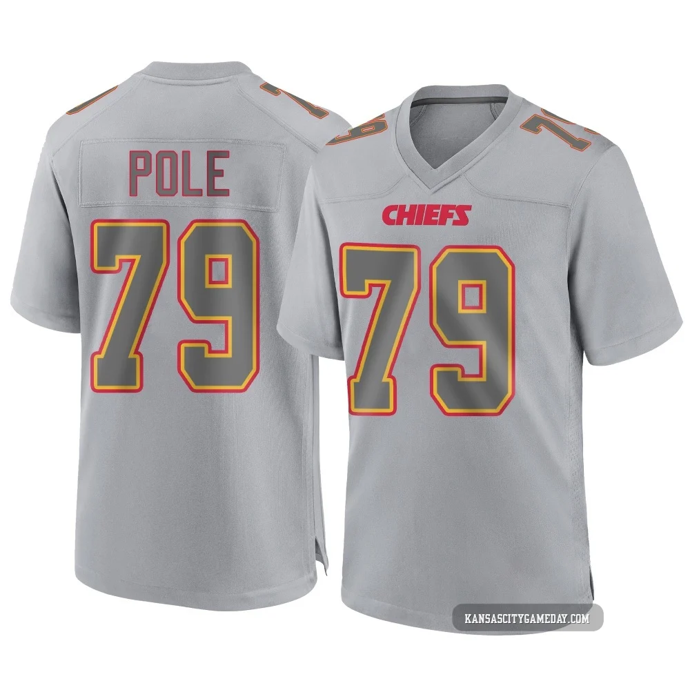 Men's Esa Pole Kansas City Chiefs ＃79 Game Gray Atmosphere Fashion Jersey