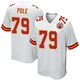 Men's Esa Pole Kansas City Chiefs ＃79 Game White Jersey