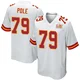 Men's Esa Pole Kansas City Chiefs ＃79 Game White Super Bowl LIX Jersey