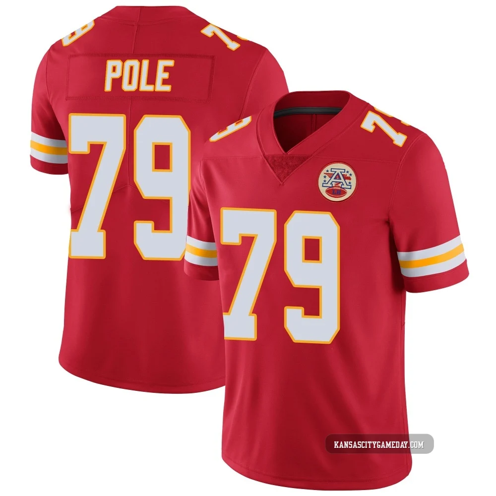 Men's Esa Pole Kansas City Chiefs ＃79 Limited Red Team Color Vapor Untouchable Jersey