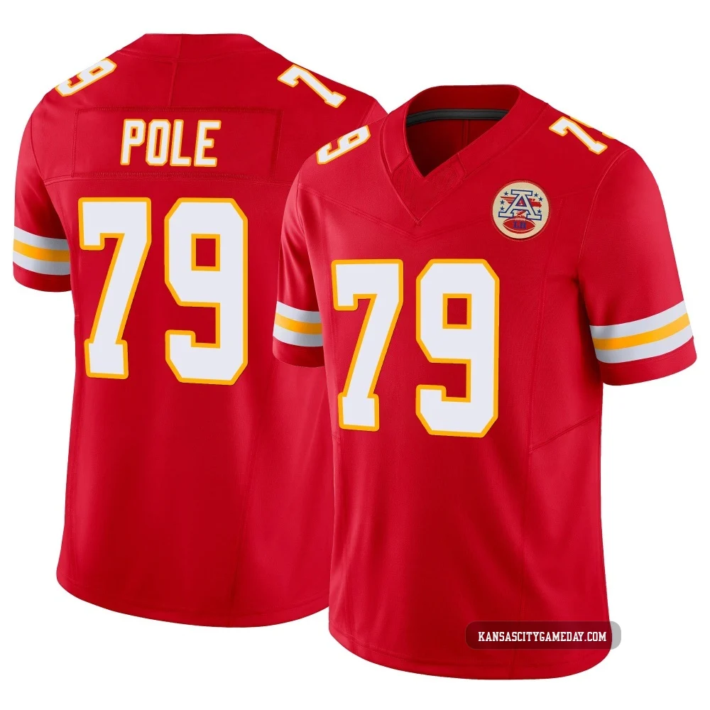 Men's Esa Pole Kansas City Chiefs ＃79 Limited Red Vapor F.U.S.E. Jersey