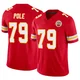 Men's Esa Pole Kansas City Chiefs ＃79 Limited Red Vapor F.U.S.E. Jersey