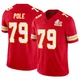 Men's Esa Pole Kansas City Chiefs ＃79 Limited Red Vapor F.U.S.E. Super Bowl LIX Jersey