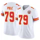Men's Esa Pole Kansas City Chiefs ＃79 Limited White Vapor F.U.S.E. Jersey
