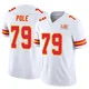 Men's Esa Pole Kansas City Chiefs ＃79 Limited White Vapor F.U.S.E. Super Bowl LIX Jersey
