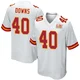 Men's Ethan Downs Kansas City Chiefs ＃40 Game White Super Bowl LIX Jersey