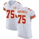 Men's Ethan Driskell Kansas City Chiefs ＃75 Elite White Vapor Untouchable Super Bowl LIX Jersey