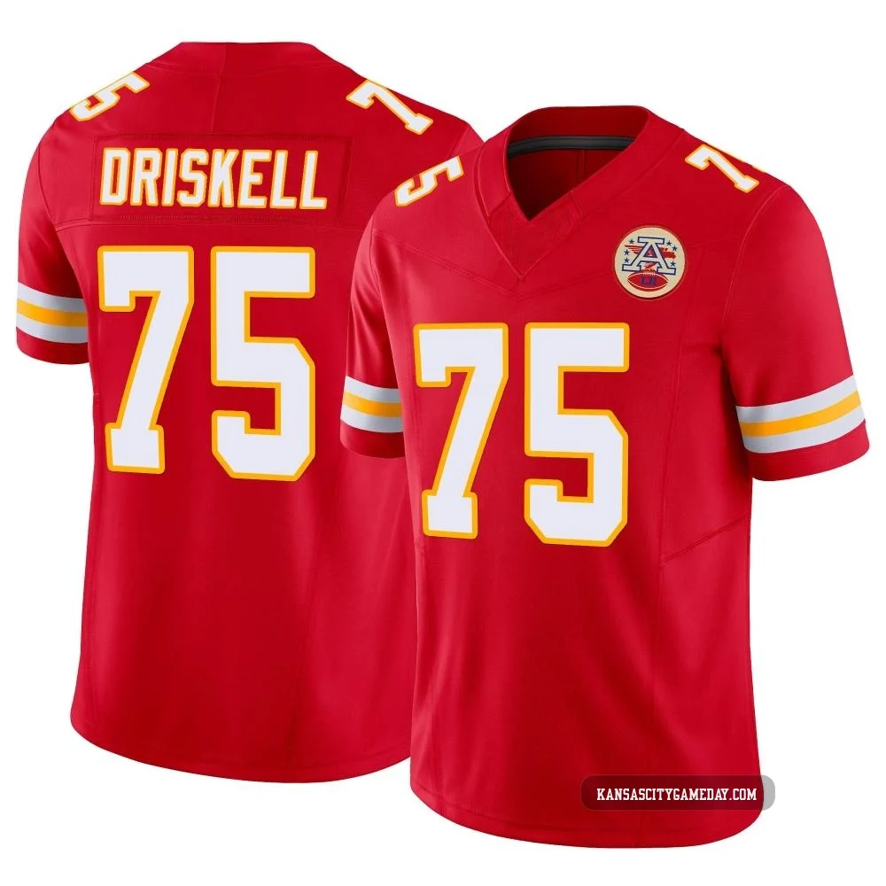 Men's Ethan Driskell Kansas City Chiefs ＃75 Limited Red Vapor F.U.S.E. Jersey