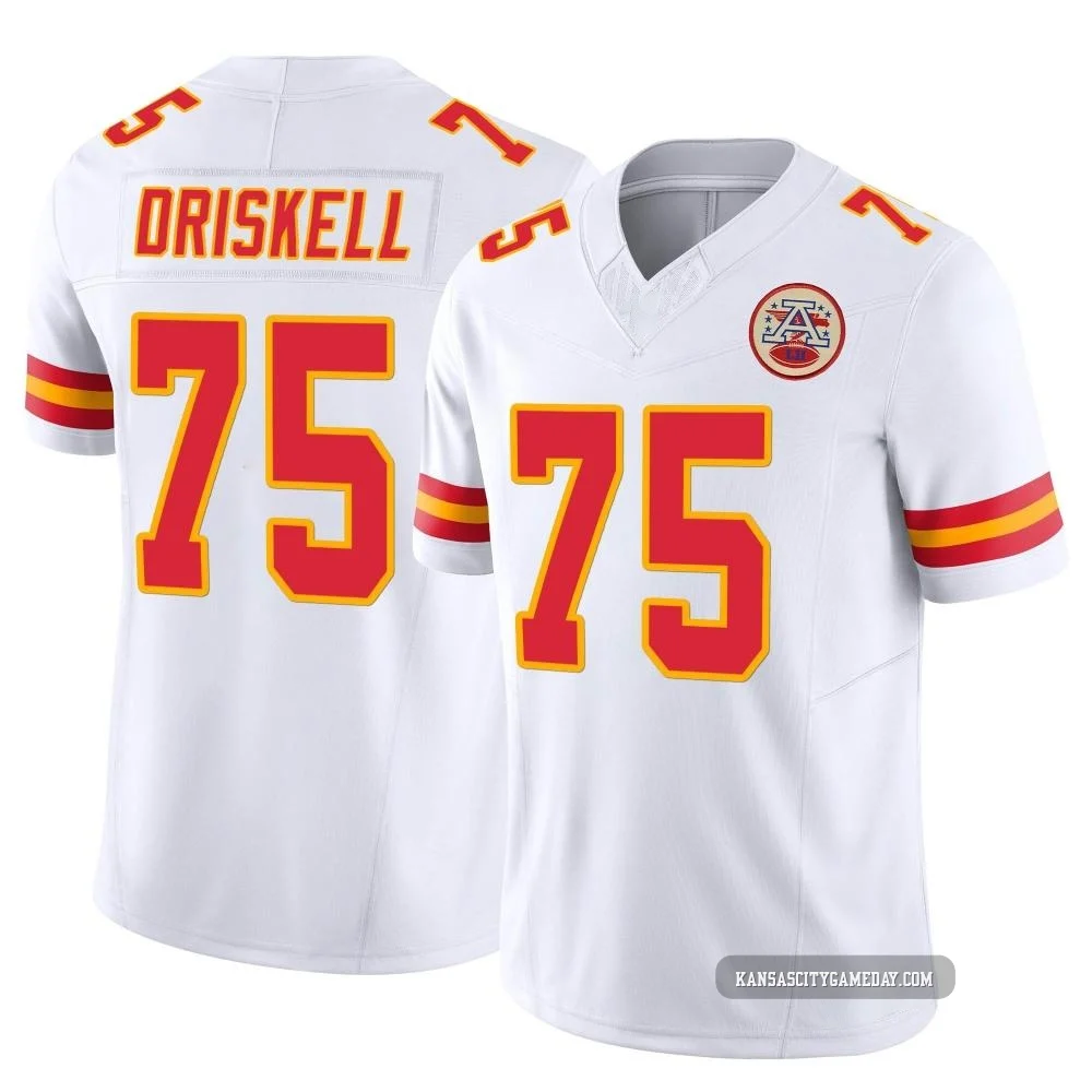 Men's Ethan Driskell Kansas City Chiefs ＃75 Limited White Vapor F.U.S.E. Jersey