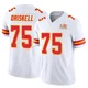 Men's Ethan Driskell Kansas City Chiefs ＃75 Limited White Vapor F.U.S.E. Super Bowl LIX Jersey